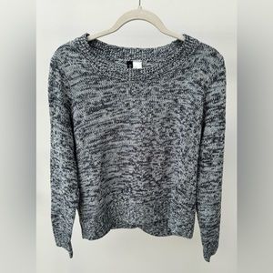 H&M Divided Woven Sweater in Marbled‎ Blue Tones